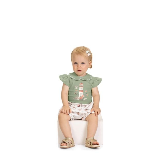 Conjunto Bebê Menina Bordado Milon
