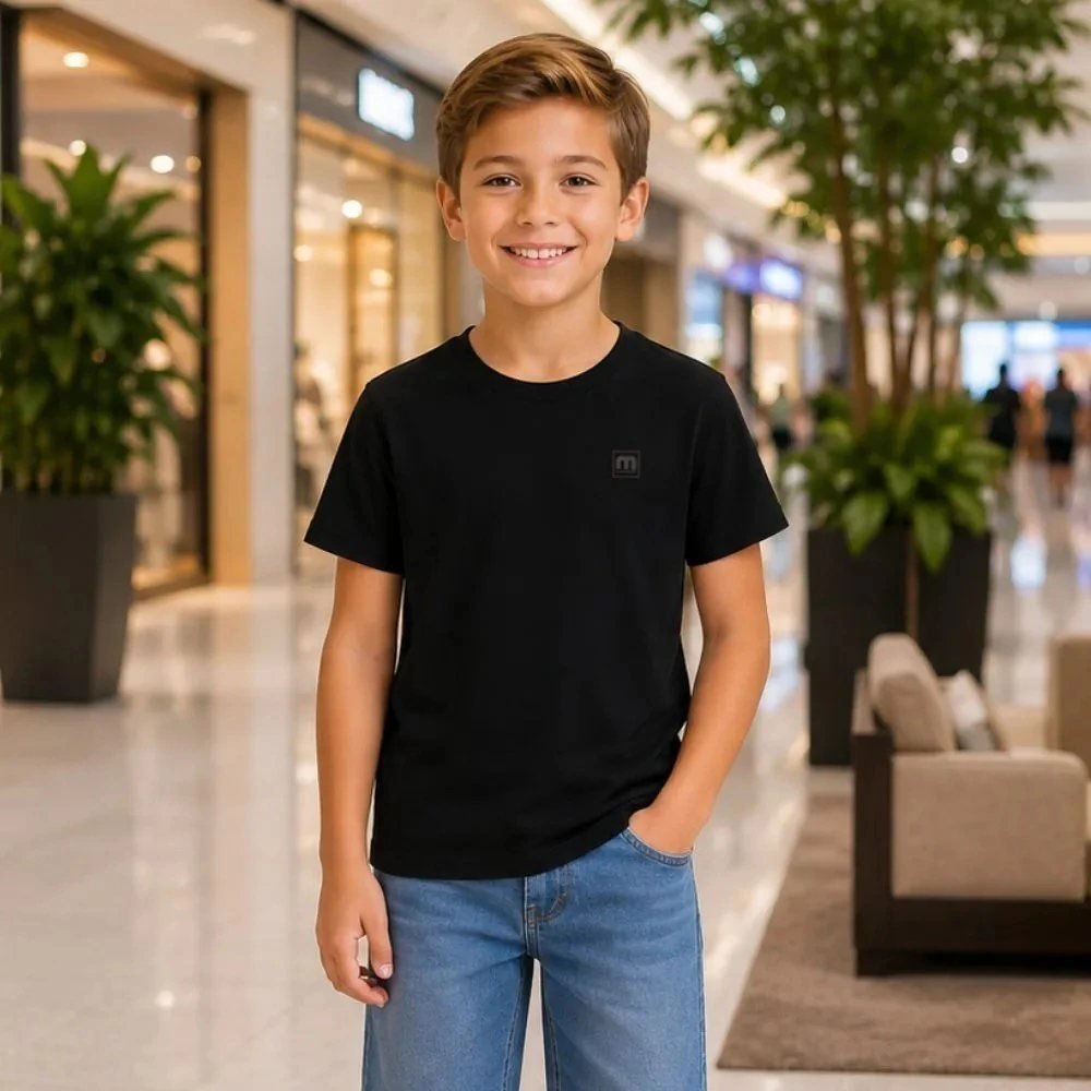 Camiseta Milon Masculina Lisa - Preto
