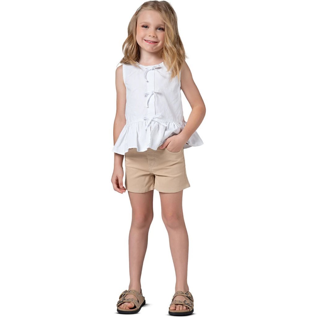 Short Mania Kids Jeans Feminino Color - Off white, foto 2