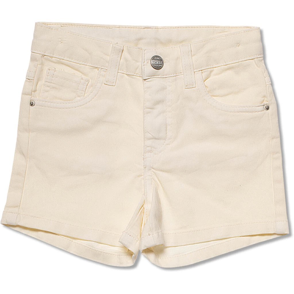 Short Mania Kids Jeans Feminino Color - Off white