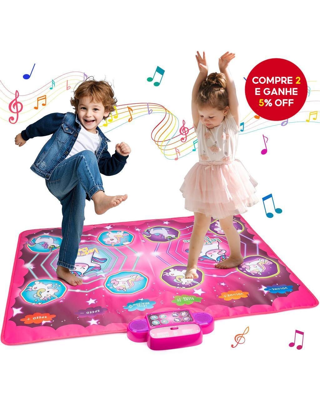 Tapete de Dança Duplo Musical