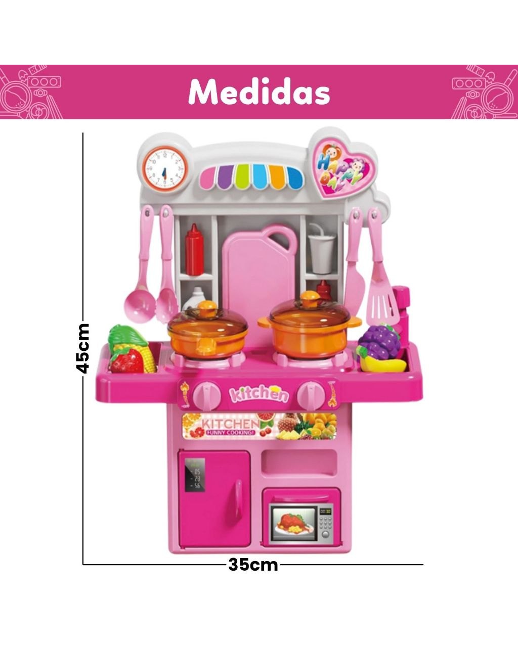 Cozinha Infantil Completa com Luz, Som e Água, foto 2