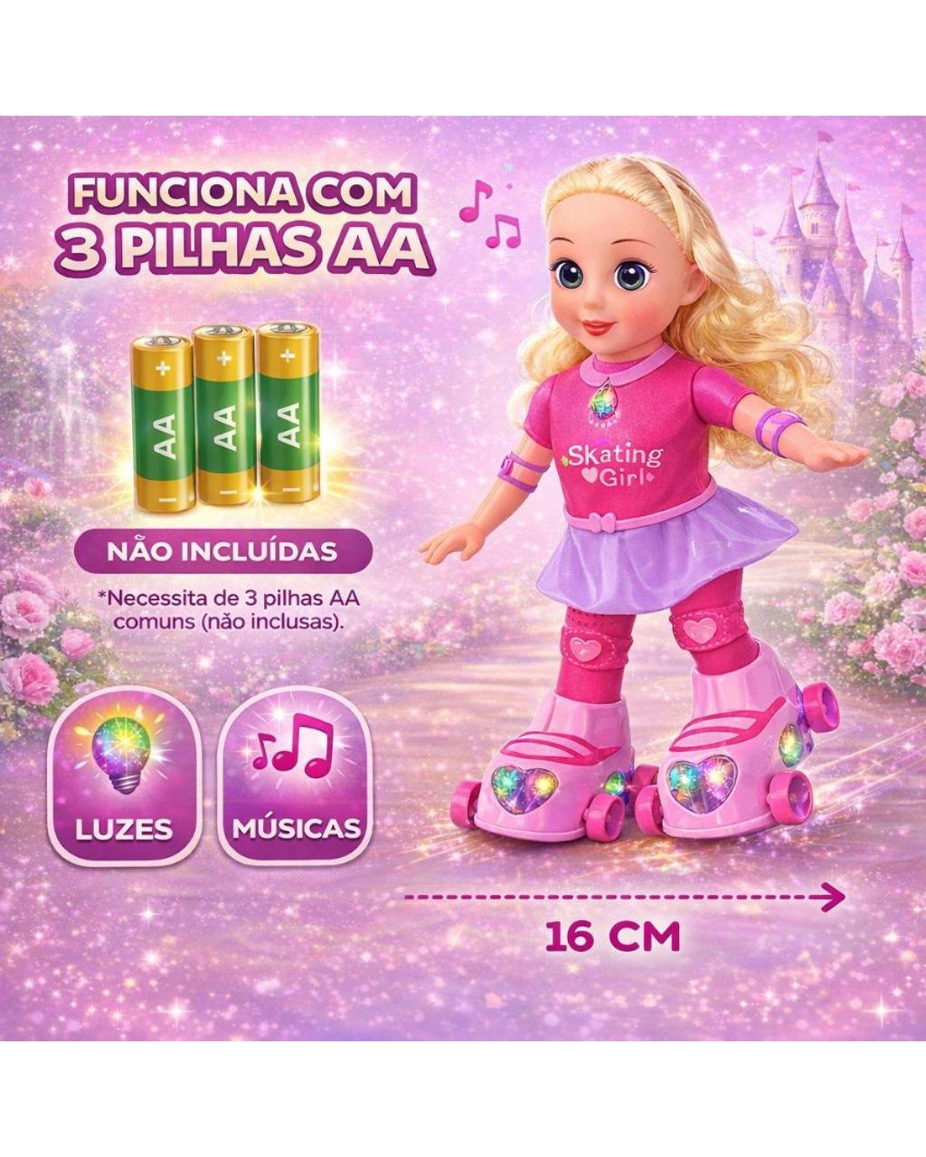 Boneca Patinadora que Canta e Dança, foto 7