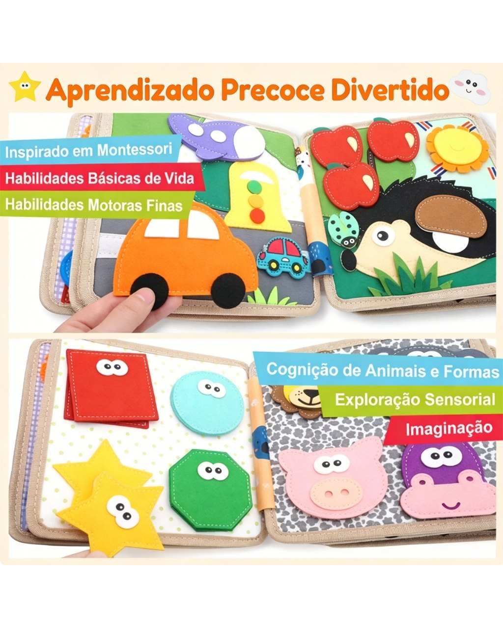 Livro Silencioso Montessori de Feltro, foto 6