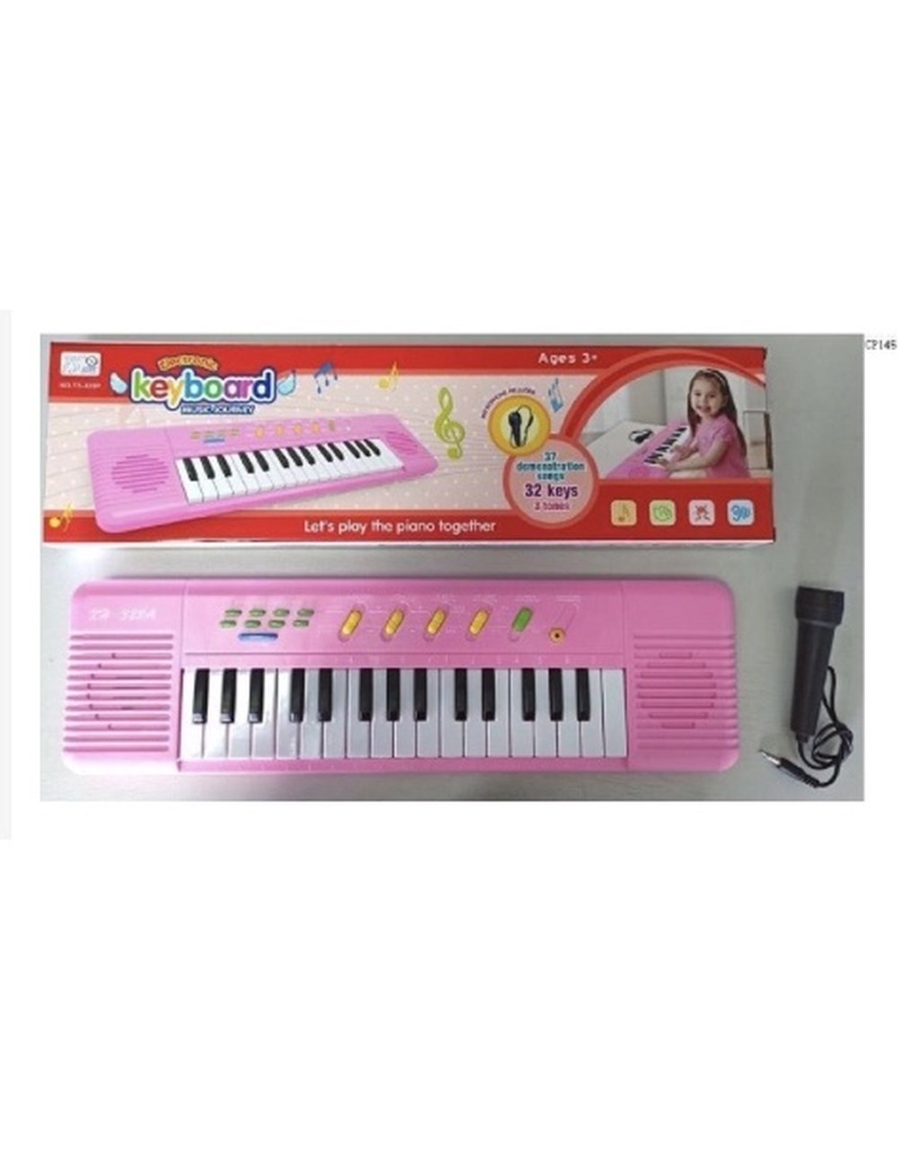 Teclado Piano Infantil com Microfone - Rosa, foto 3