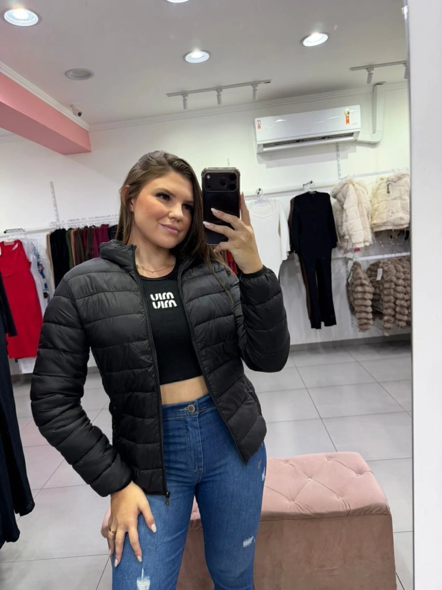 Jaqueta Bobojaco Sem Pelo Por Dentro E Com Capuz Removível Preto, foto 4