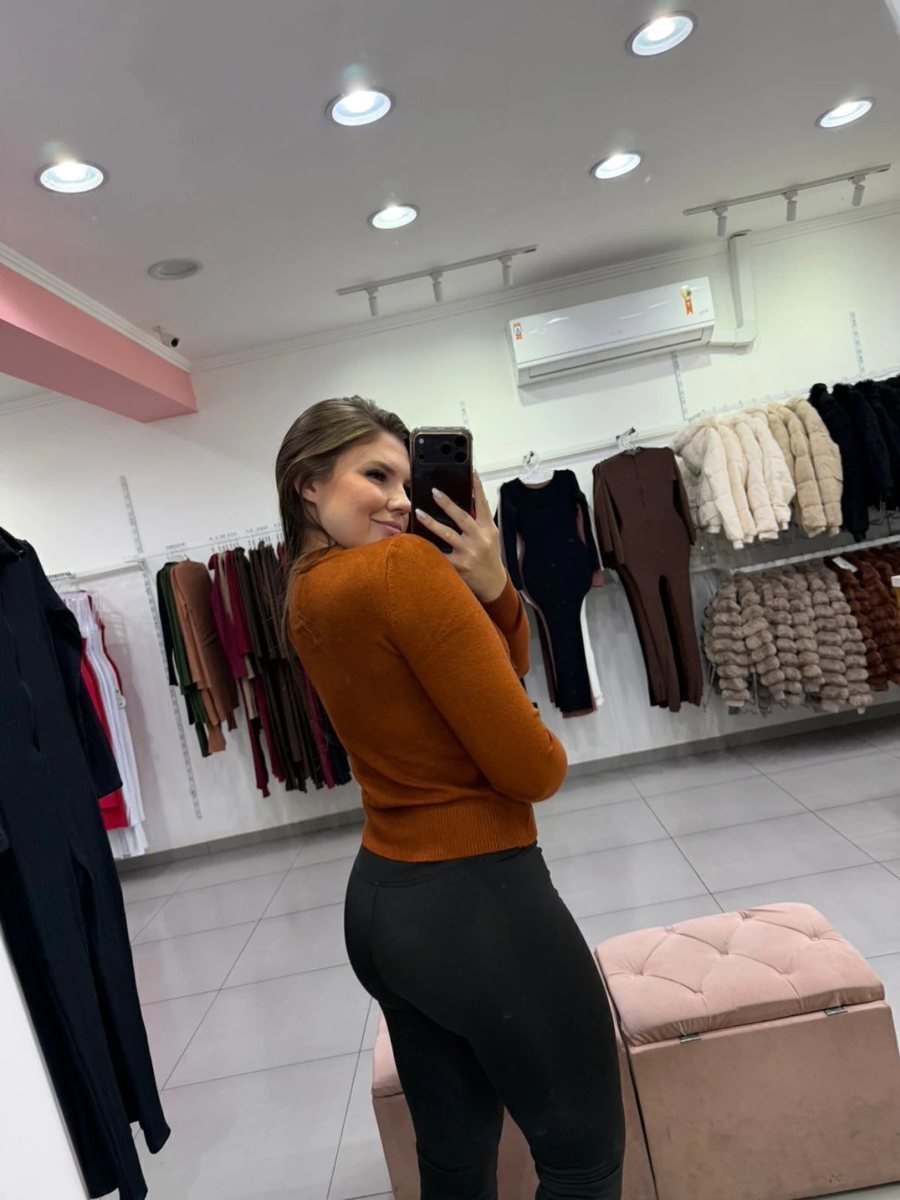 Blusa Modal Mousse Com Detalhes Trançados Telha, foto 2
