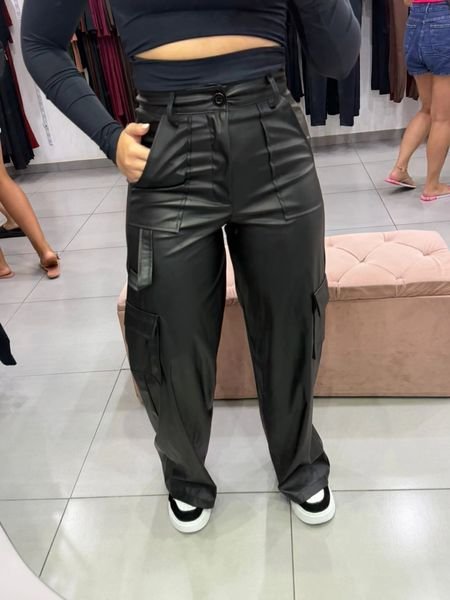 Calça Wide Cargo Courino