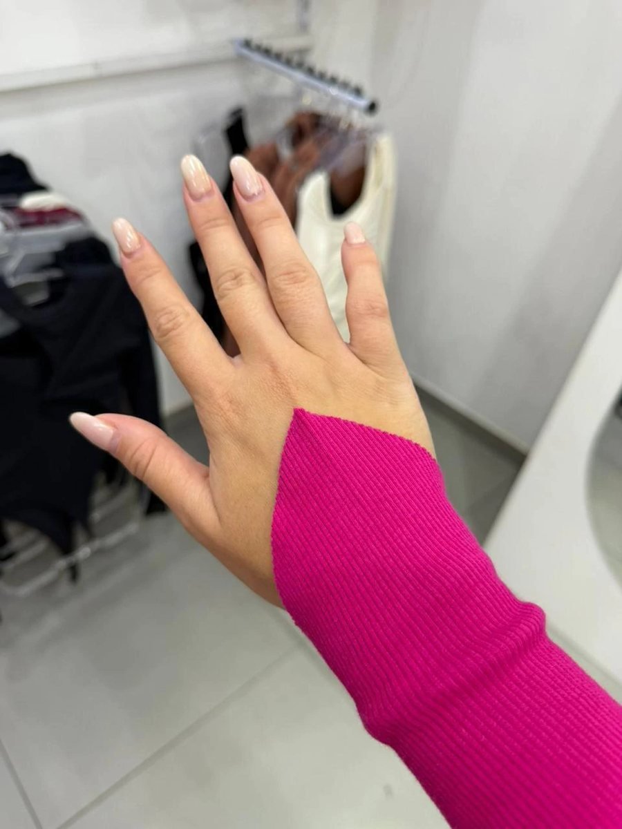 Conjunto Ribana Saia Longa E Fenda Com Cropped Nó Na Frente E Manga Longa Rosa Pink, foto 2
