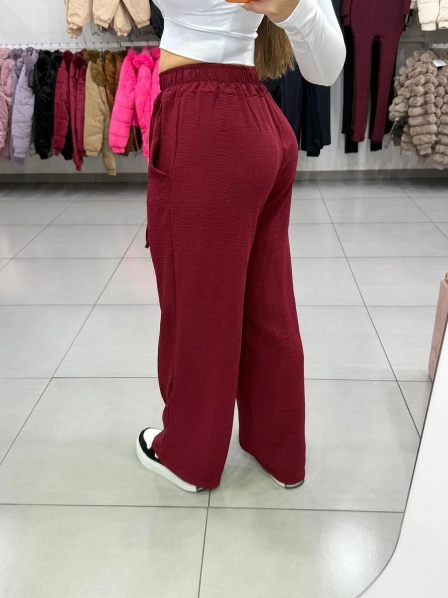 Calça Pantalona Duna Datalhe Linhas Frontal Bordo, foto 2
