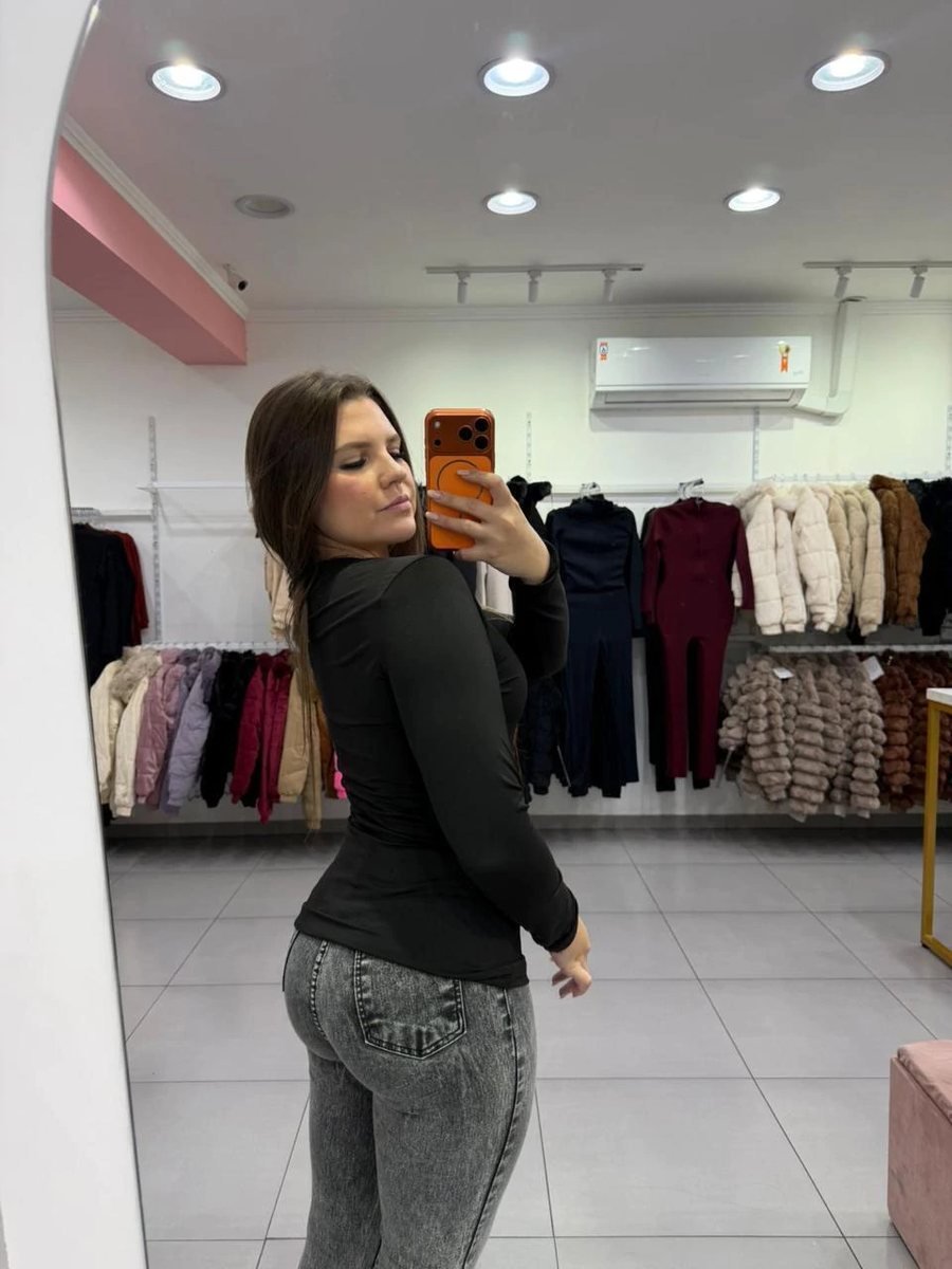 Blusa Térmica Básica Com Manga Longa Preto, foto 2