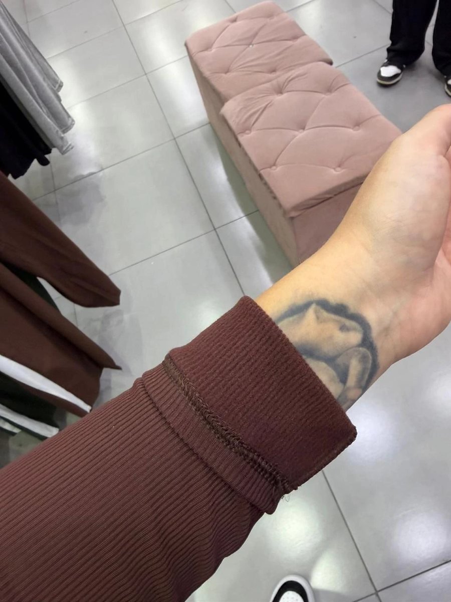 Body Canelado Térmico Trançado Nas Costas Com Manga Longa Marrom, foto 3