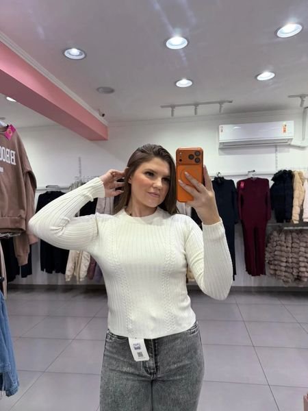 Blusa Modal Mousse Detalhes Trançados Branco