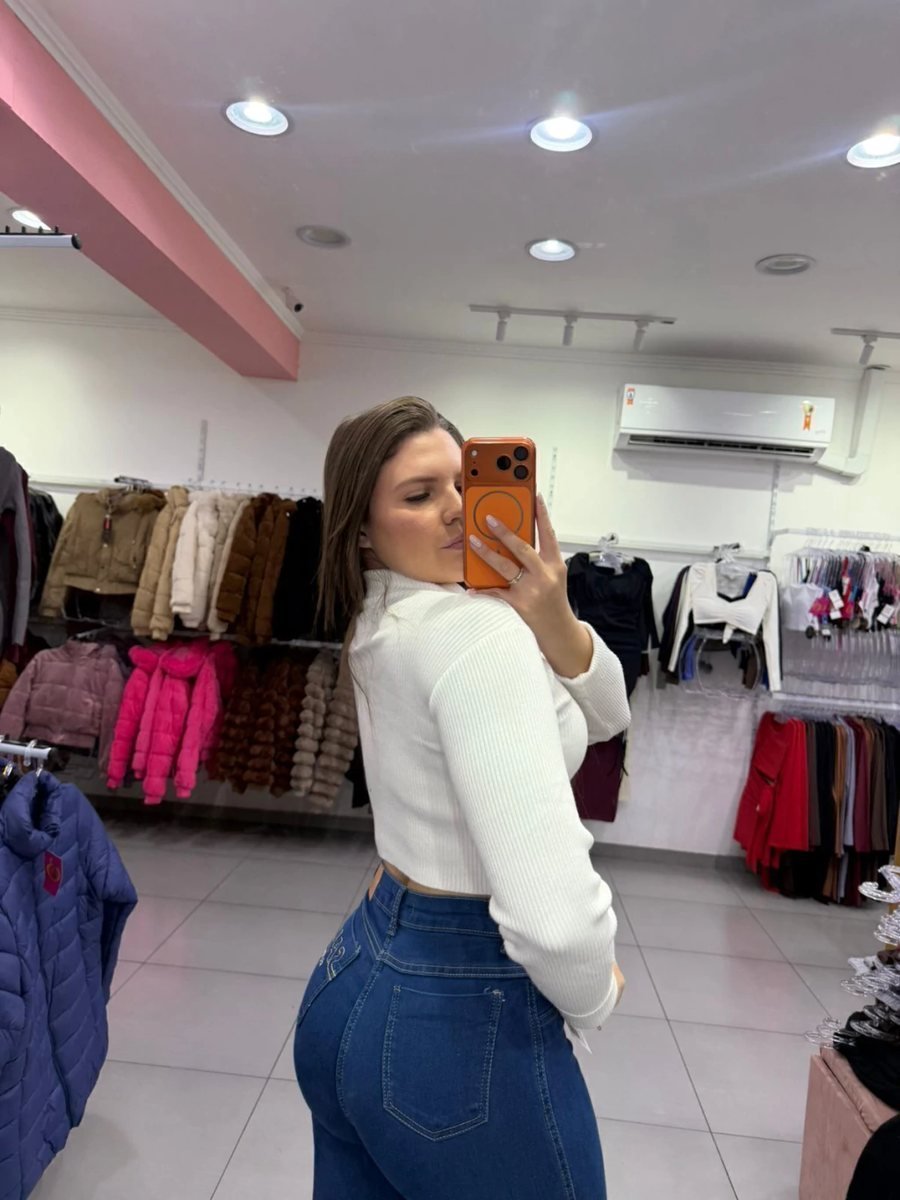 Cropped Luxxo Modal Com Ziper E Punho Dobrado Branco, foto 3