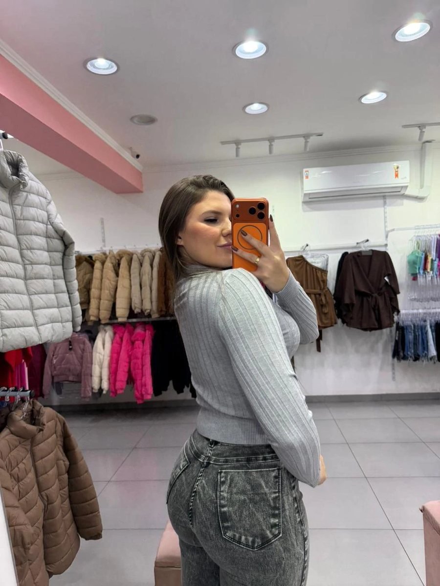 Cropped Modal Mousse Com Manga Longa E Gola Dobrada, foto 2