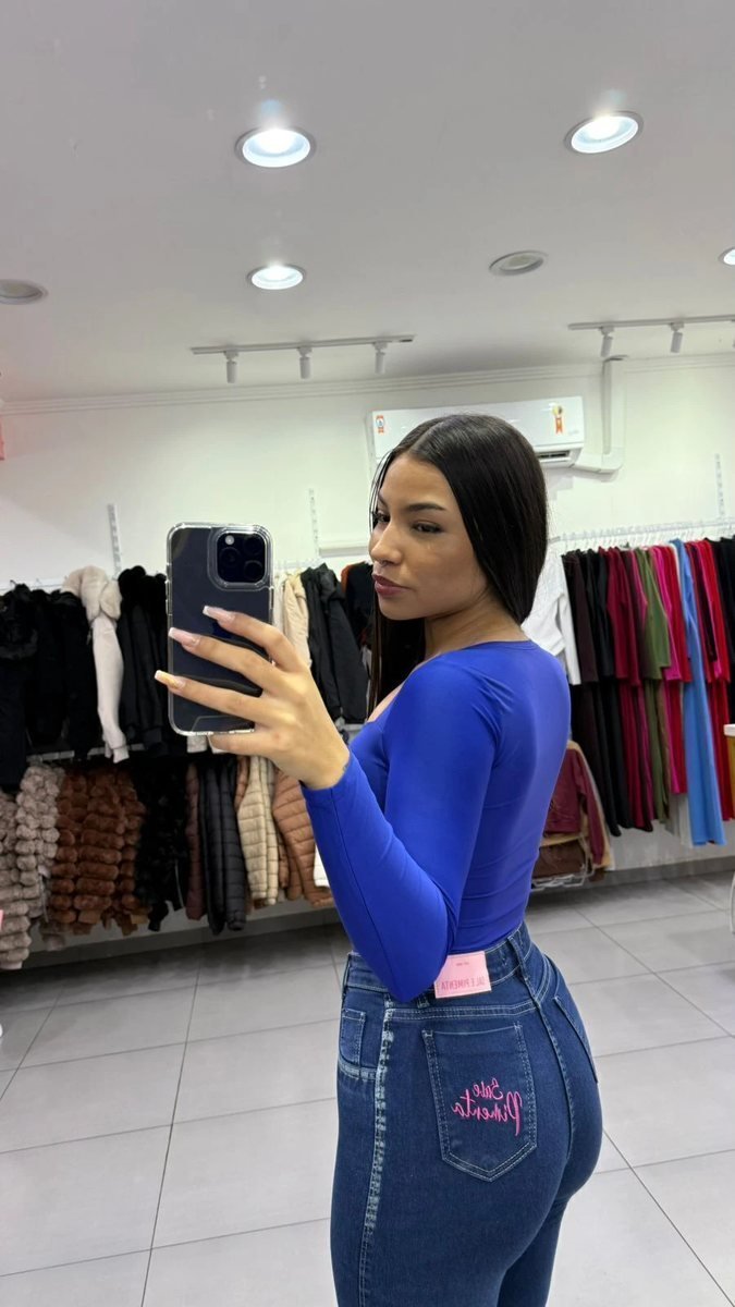 Body Poliamida Com Bojo e Com Detalhe De Abertura Abaixo Do Peito Azul : 496, foto 2