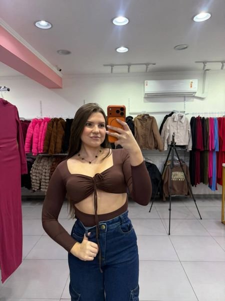 Body Poliamida Com Regulagem no Peito SKU Marrom :543