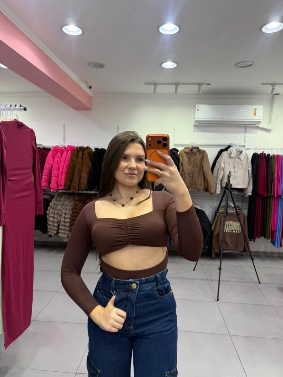 Body Poliamida Com Regulagem no Peito SKU Marrom :543, foto 2
