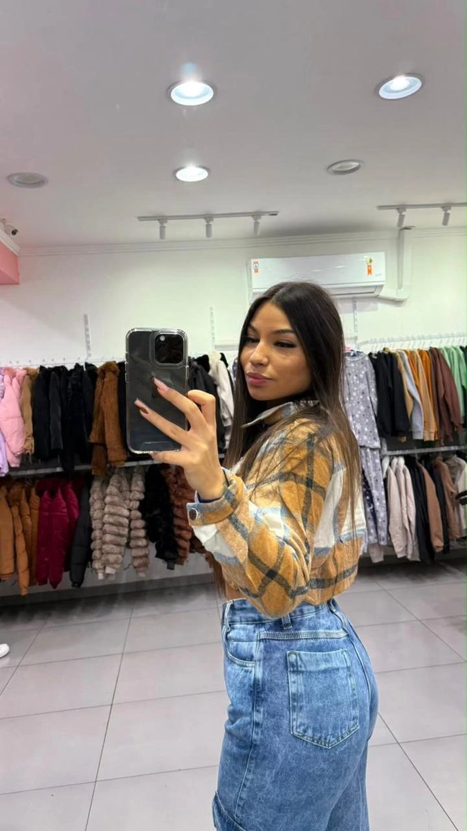 Cropped Franelado Xadrez Marrom, foto 2