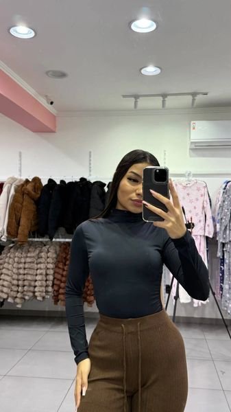 Body Poliamida Com Gola Costa Nua Preto