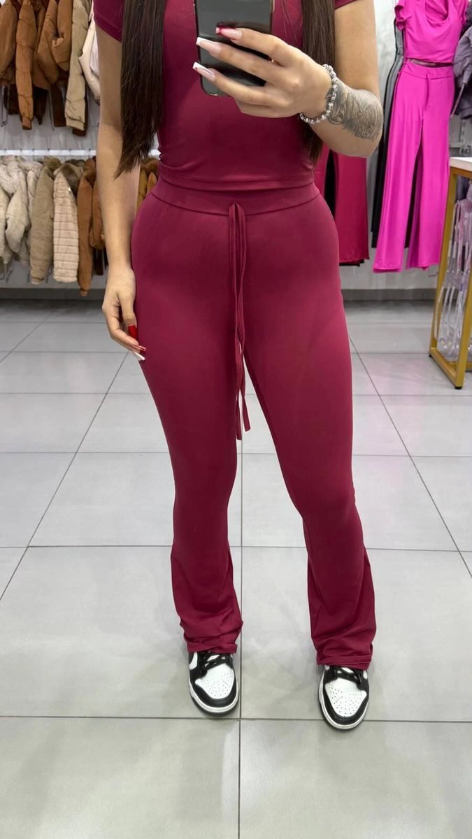 Legging Poliamida Flare Britney Bordo