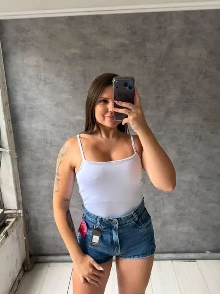 Body Suplex Básico Com Alça Fina Branco