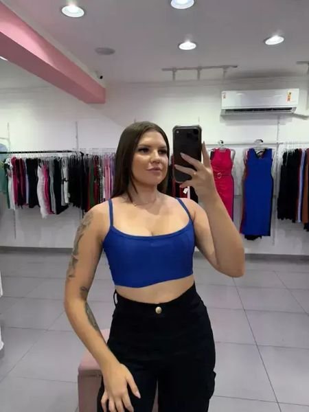 Cropped Meia Taça Supex Azul