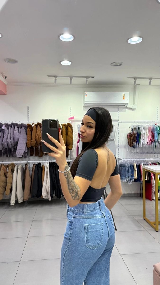 Cropped Com Faixa Jolie Preto, foto 2