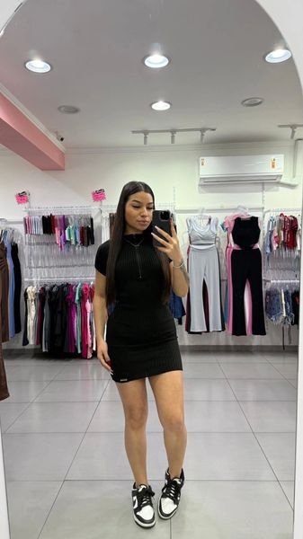 Vestido Modal Amélie Com Ziper Preto
