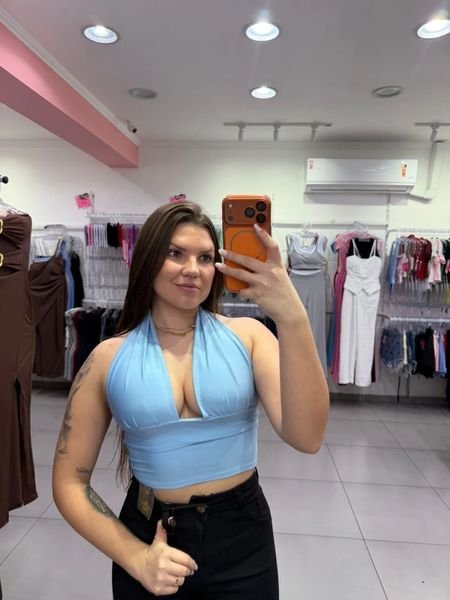 Cropped Luna Azul Bebê
