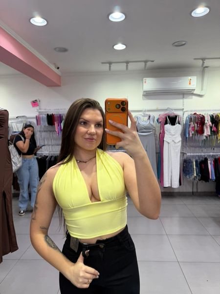 Cropped Luna Amarelo