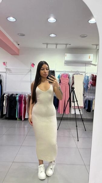 Vestido Modal Luxxo Traçado Nas Costas Nude