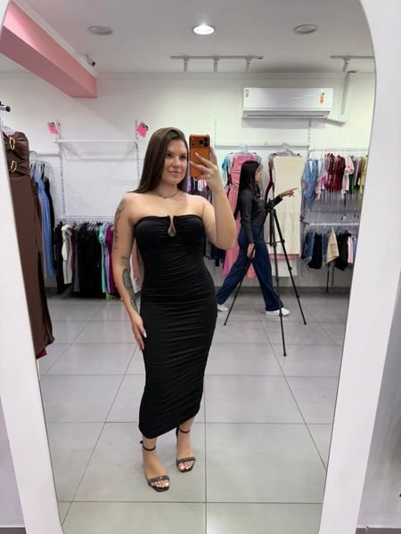 Vestido Longo Suplex Premium Preto
