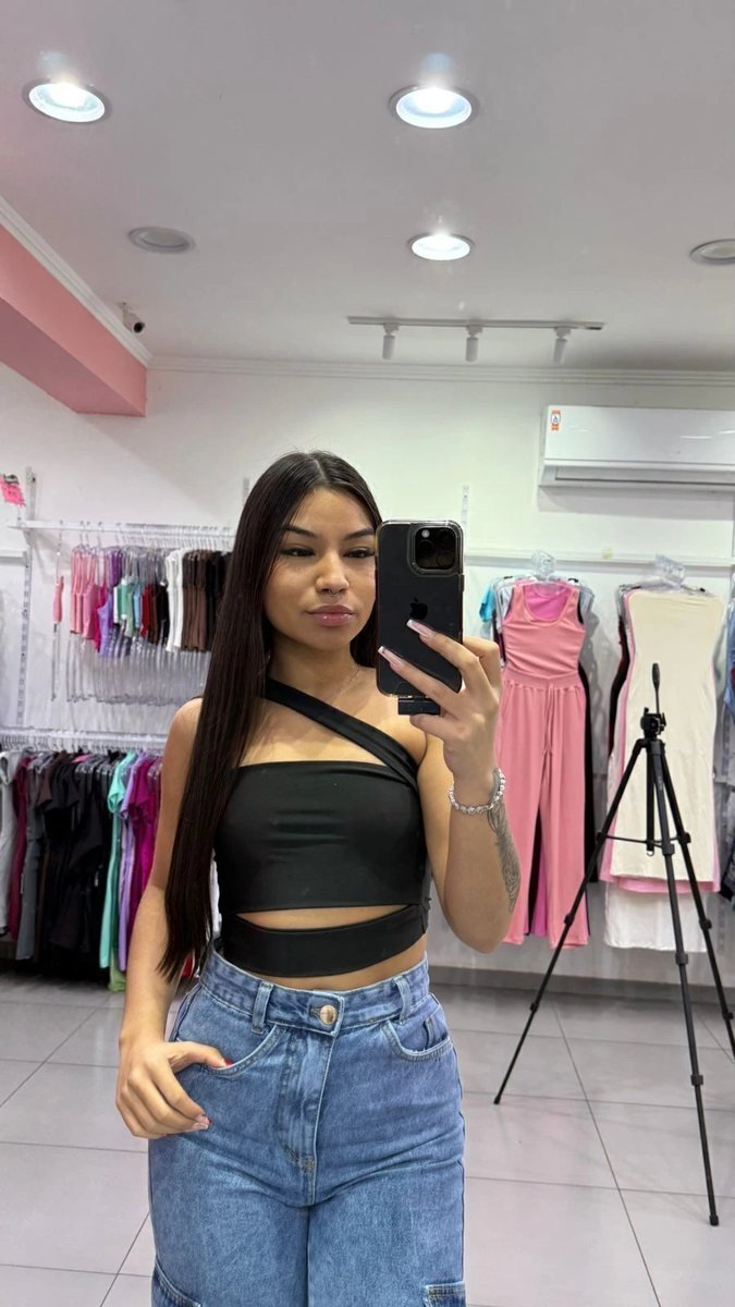 Cropped Recorte Halter Preto
