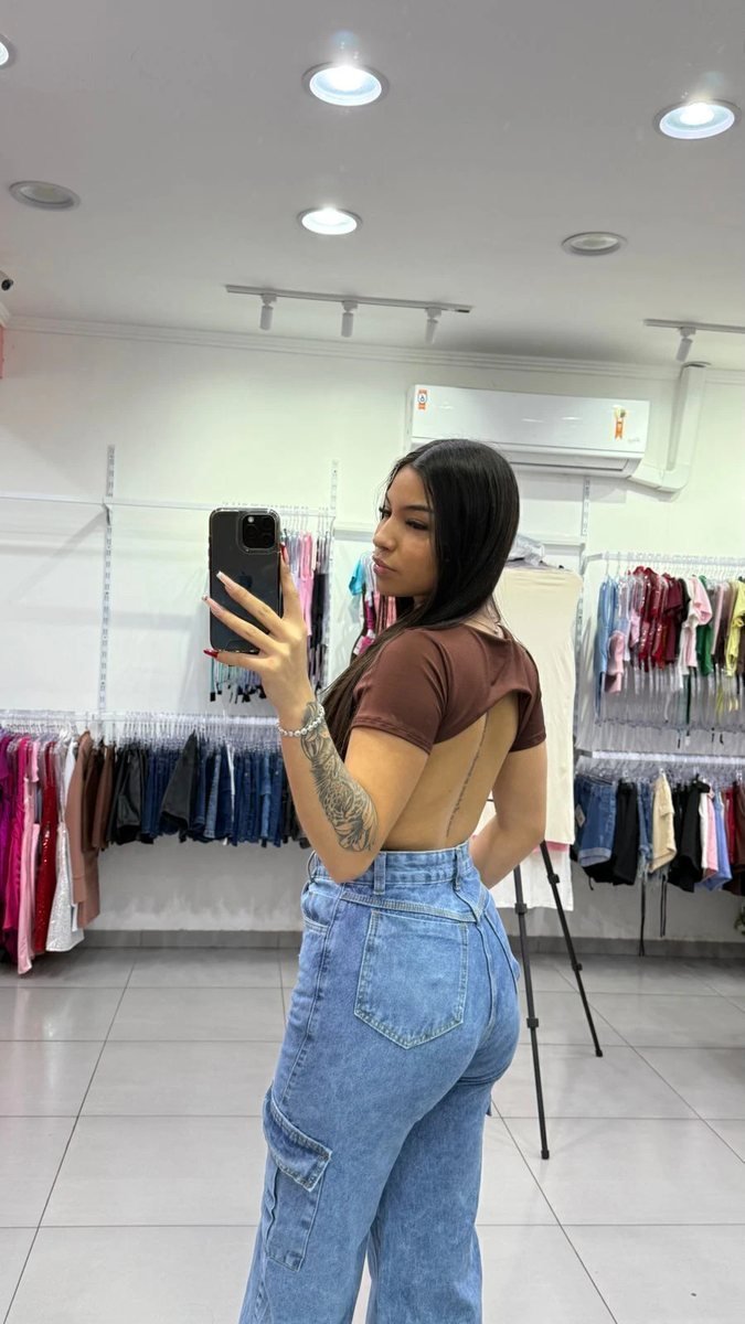 Body Charm Costa Nua Gola Redonda Marrom, foto 2