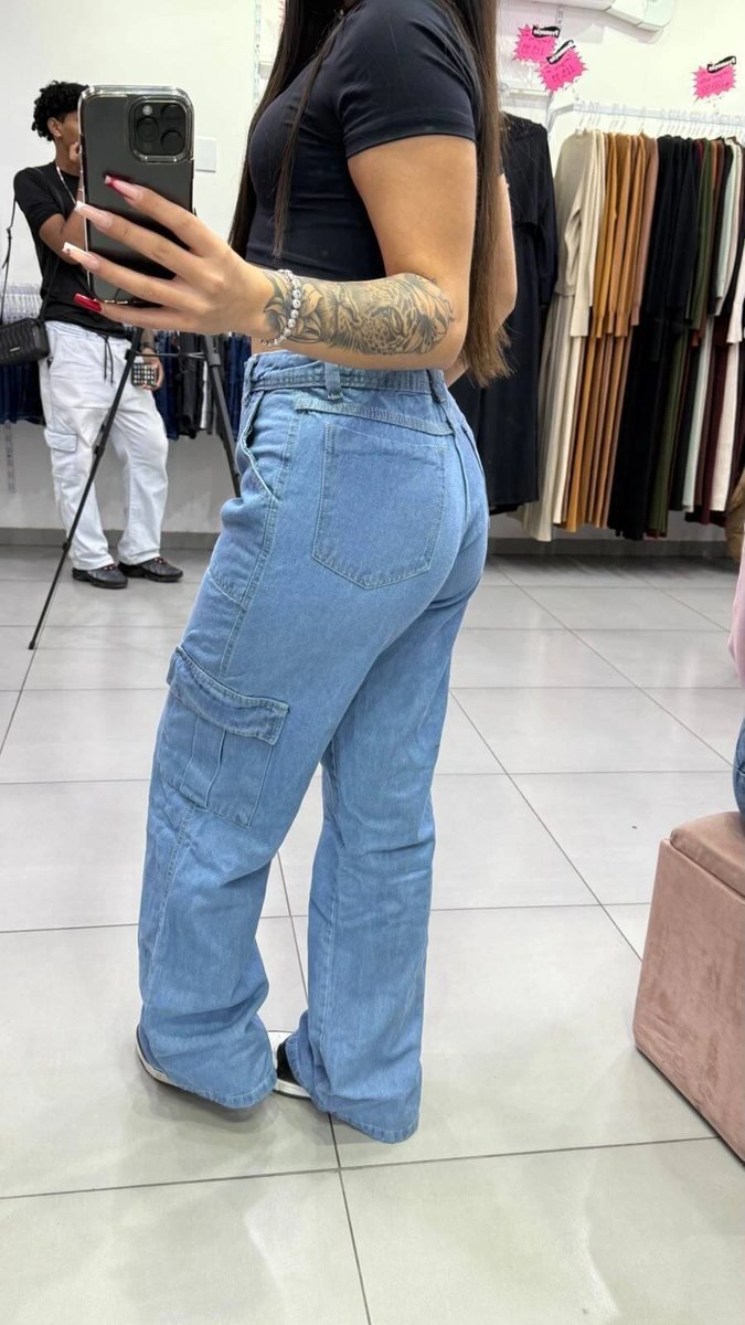 Calça Jeans Wide Cargo Storm, foto 2