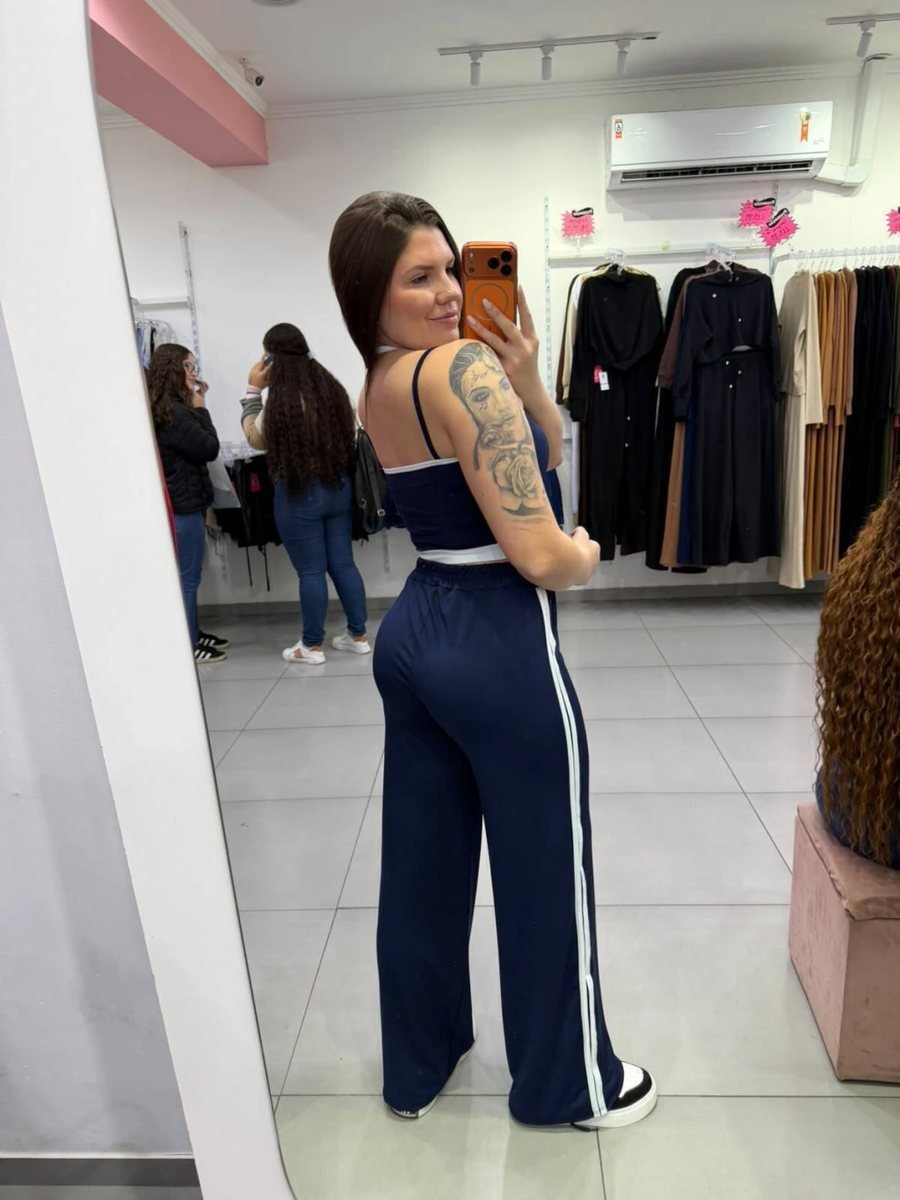 Conjunto Suplex Top e Calça Shape Azul Forte, foto 2