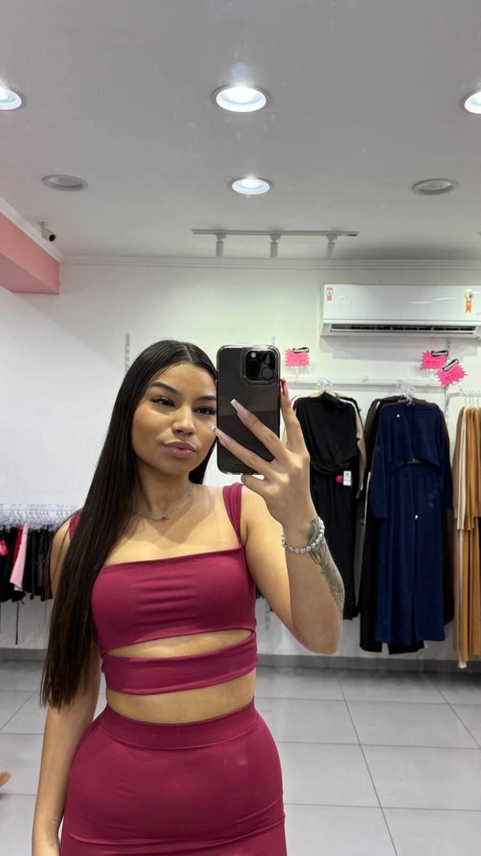 Cropped Honey Poliamida Bordo