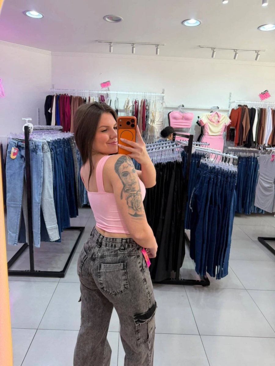 Cropped Power Alça Grossa e Bojo Rosa, foto 2