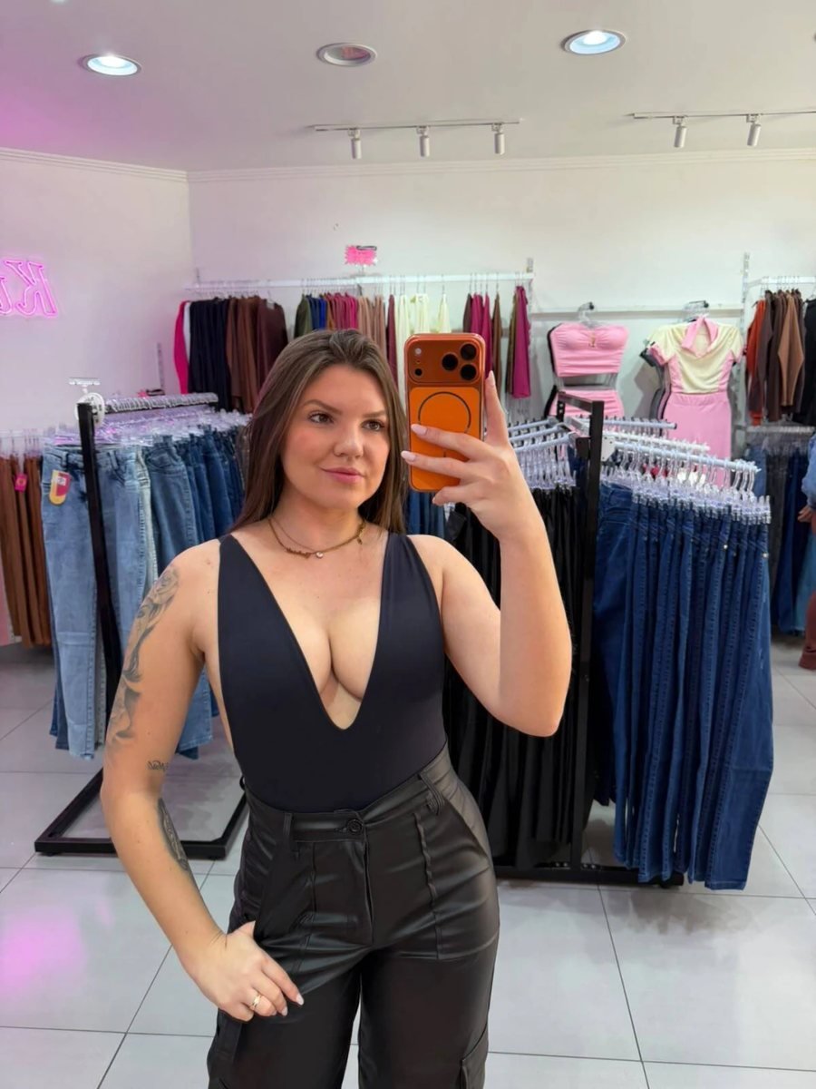 Body Poliamida Trio Style Preto