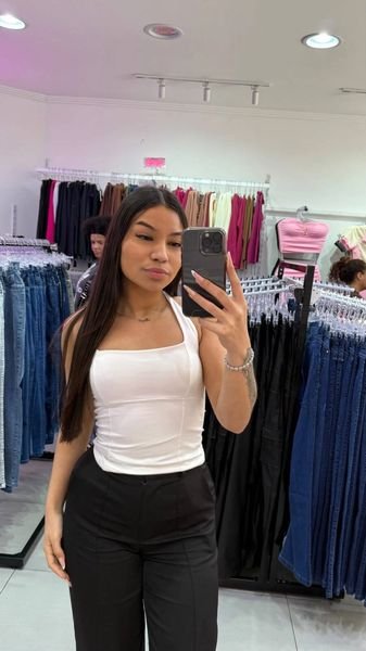 Cropped Recorte Clean Branco