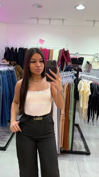 Body Alça Fina Renda Delicada Branco