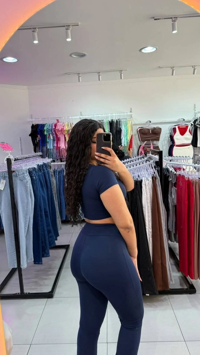 Conjunto Poliamida Gola Quadrada Com Calça Fler azul, foto 2