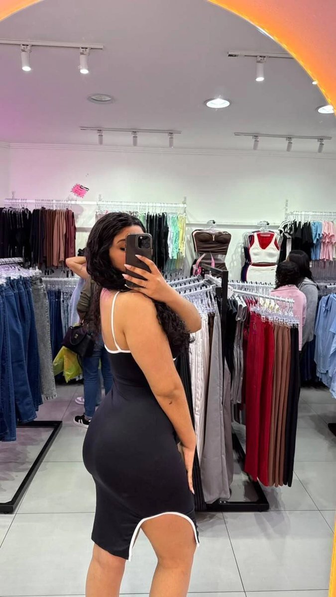 Vestido Luxxo Em Poliamida Mid Com Alcinha e Detalhe Na Costura Branco Com Preto, foto 2