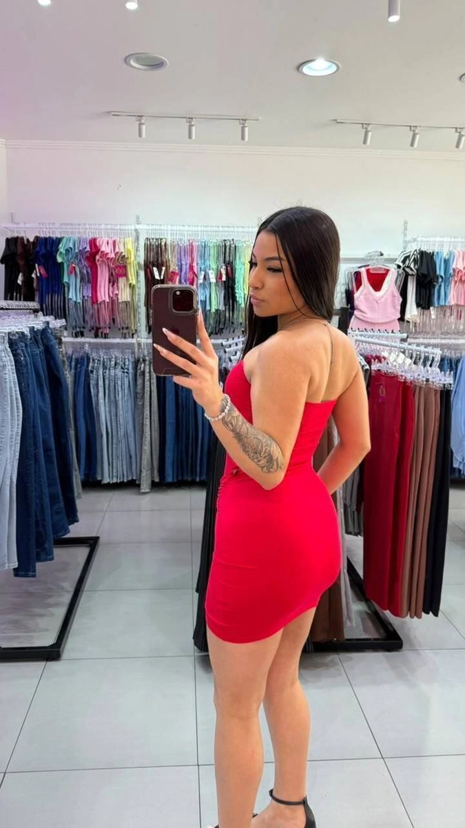 Vestido Tubinho Tomara Que Caia Vermelho, foto 2