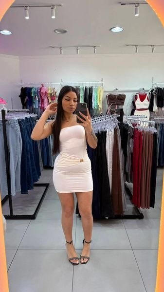 Vestido Tubinho Tomara Que Caia Branco