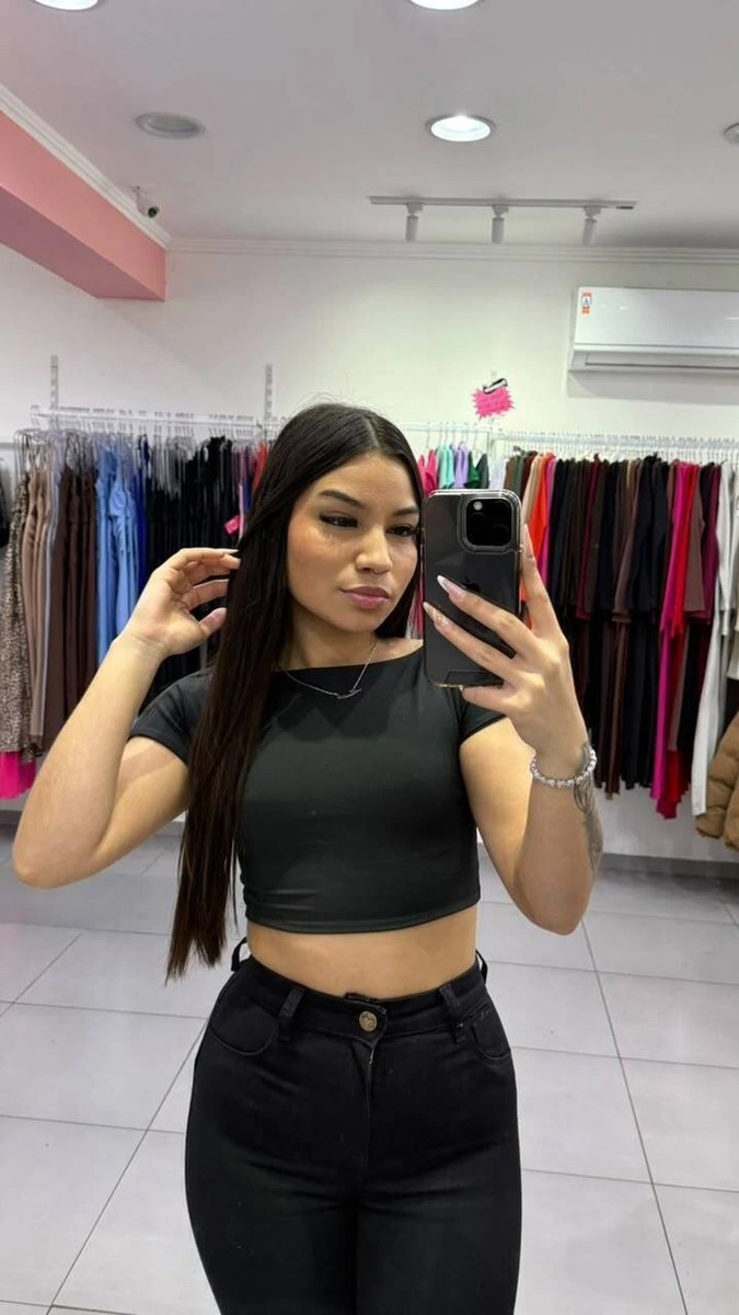 Cropped Suplex Costa Nua Preto