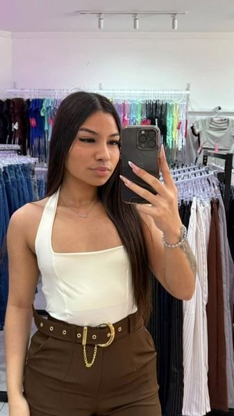 Cropped Recorte Clean Poliamida Off White