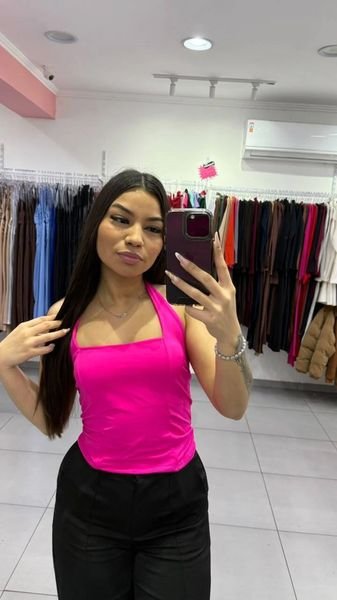 Cropped Recorte Clean Poliamida Rosa Pink