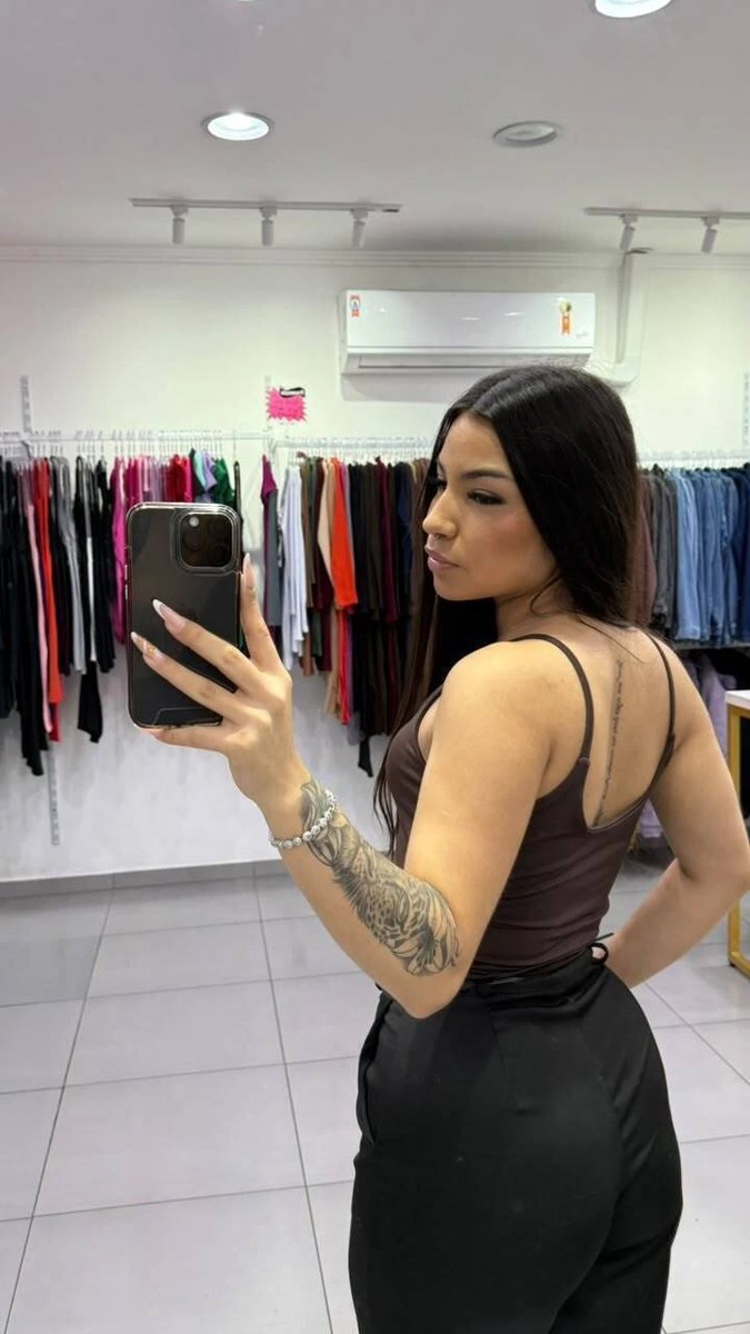 Cropped Alcinha Fina Marrom, foto 2